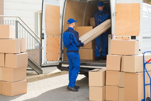 Removal truck for home moves in Brixton street setting