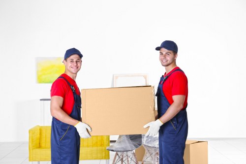 Local removals team working in a Brixton residential street
