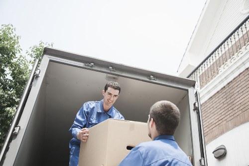Final stage of a Brixton removal with boxes prepared for delivery